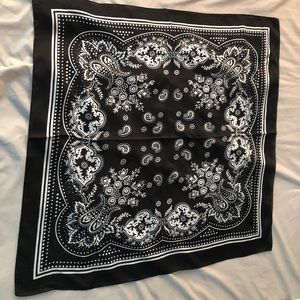 Black silk bandana